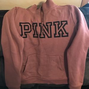 PINK half zip sweatshirt